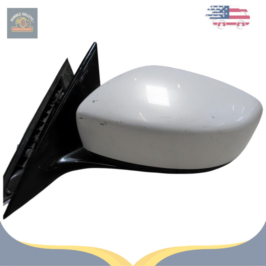 2009–2013 Infiniti G37 Left Driver Side View Power Door Mirror White OEM — view 1