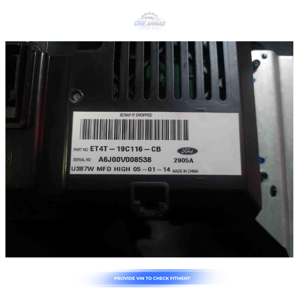 2014 Ford Edge 4.2 Radio Information TV Display Screen ID ET4T-19C116-CB OEM 14 — view 2