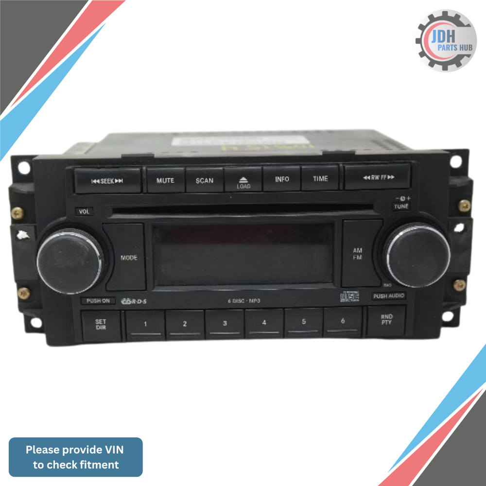 2006–2007 Jeep Commander Grand Cherokee MP3 6 CD Changer Radio Receiver RAQ OEM — view 1