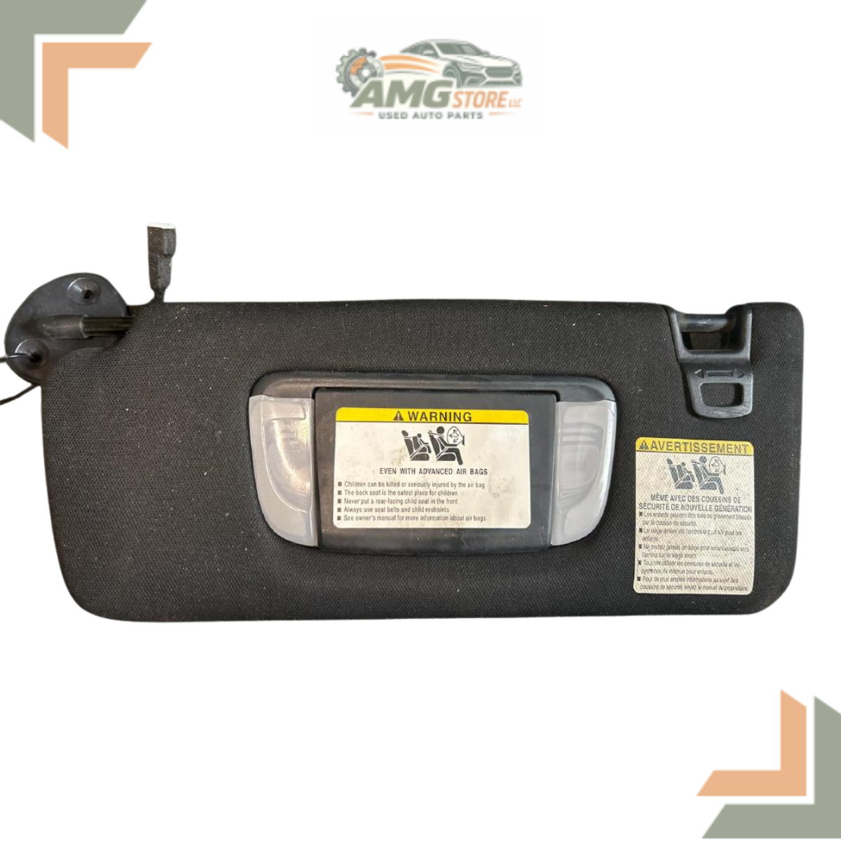 2016–2023 Toyota Tacoma Left Driver Side Sun Visor Illumination Black OEM — view 1