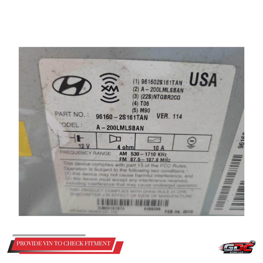 2010–2013 Hyundai Tucson AM FM CD MP3 Radio Receiver OEM — view 3