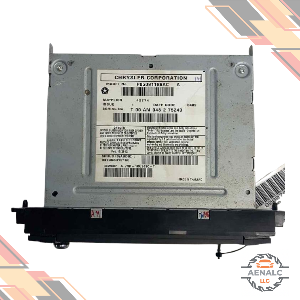 2012 Jeep Liberty AM FM CD AUX DVD Navigation Radio RHB W SATELLITE OEM — view 2