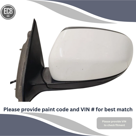 2014–2021 Jeep Cherokee Left Driver Side View Door Mirror White OEM — view 1