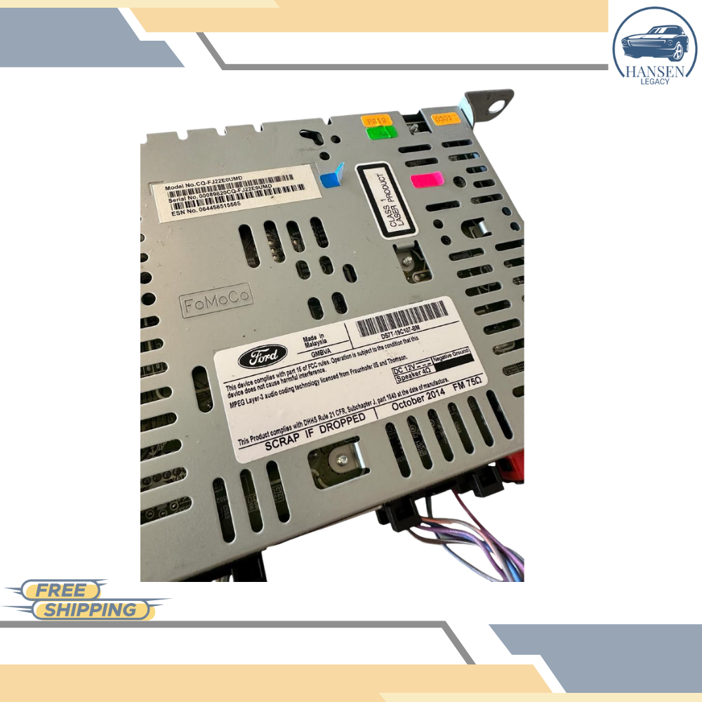 2015 Ford Fusion Radio Receiver AM-FM-CD-MP3 (single disc) ID DS7T-19C107-BM OEM — view 3