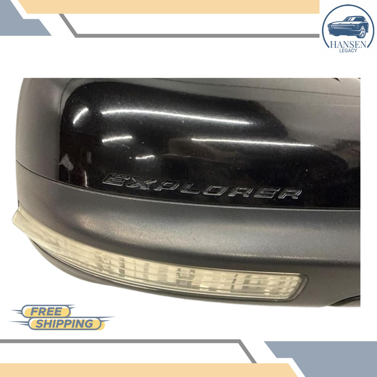 2011–2015 Ford Explorer Right Passenger Side View Door Mirror Power Black RH — view 3