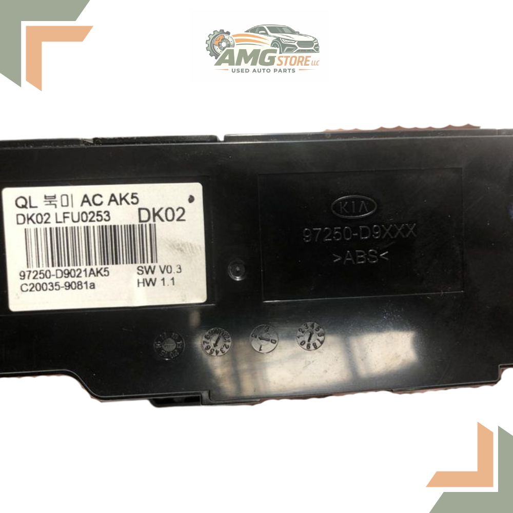 2017–2019 Kia Sportage Manual A/C AC Heater Temperature Control ID 97250D9021 — view 5