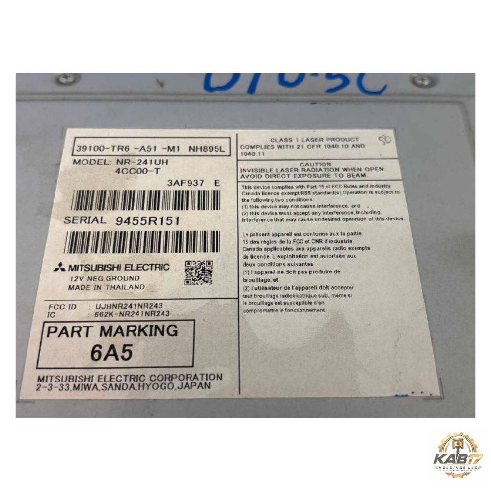 2014–2015 HONDA CIVIC SEDAN EX EX-L LX RADIO CD PLAYER DISPLAY SCREEN OEM 14 15 — view 3