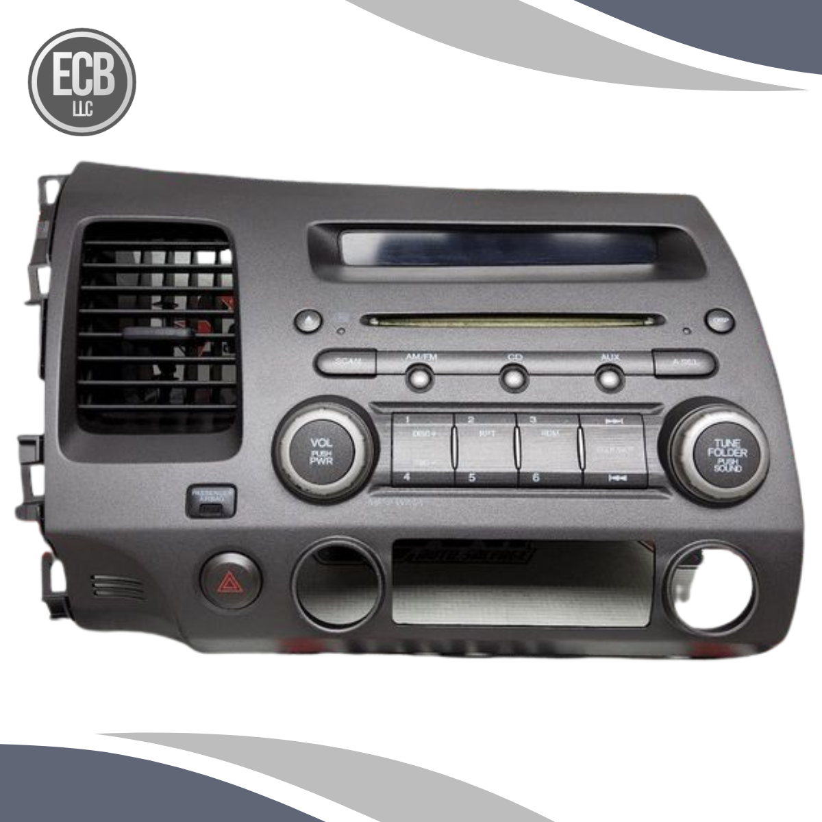 2006–2011 Honda Civic AM/FM CD MP3 Radio Stereo Receiver OEM — view 1