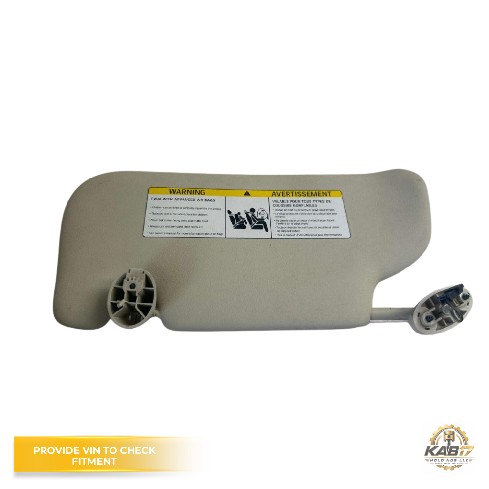2007–2013 Mini Cooper RH Passenger Sunvisor Sun Visor with Mirror & Light Beige OEM — view 2