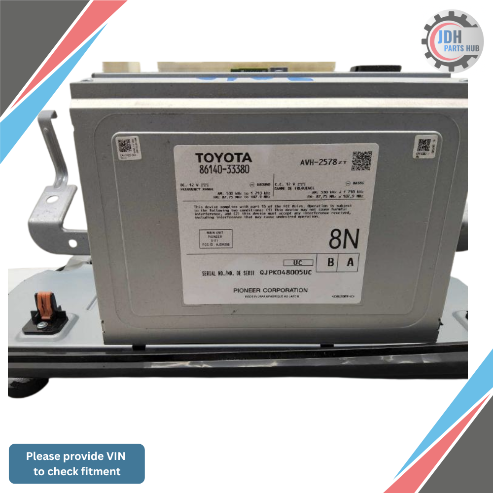2018–2019 Toyota Camry Radio Receiver Display Screen ID 86140-33380 OEM — view 3