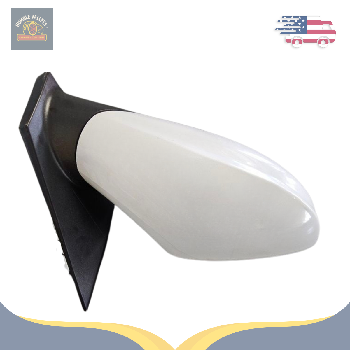 2011–2014 Hyundai Sonata Right Passenger Side View Door Mirror Assembly RH White — view 3