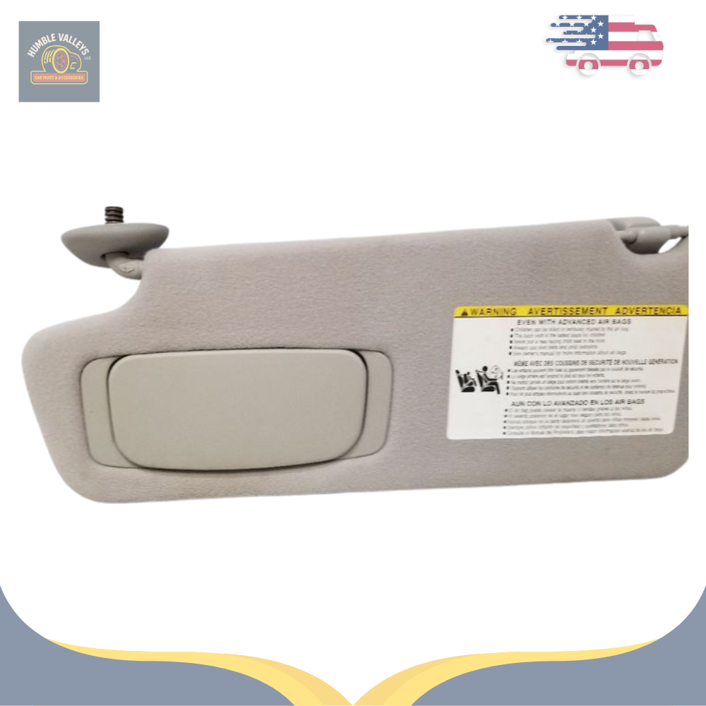 2009–2013 Toyota Tundra Gray Cloth Driver LH Sun Visor Shade OEM — view 2
