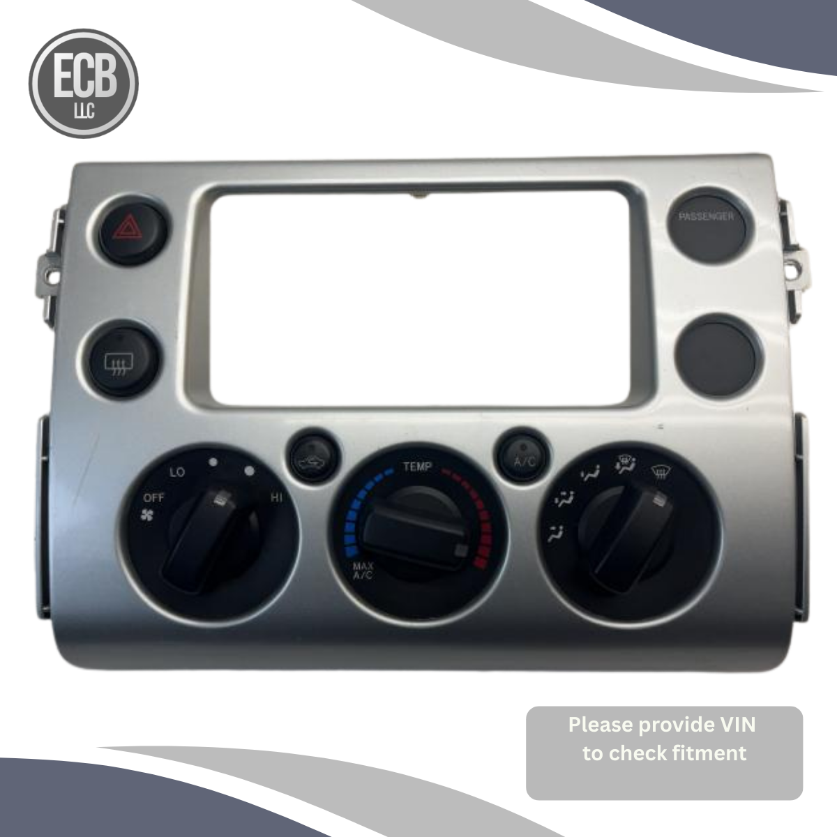2007–2010 Toyota FJ Cruiser AC Climate Control Temperature Silver OEM — view 1