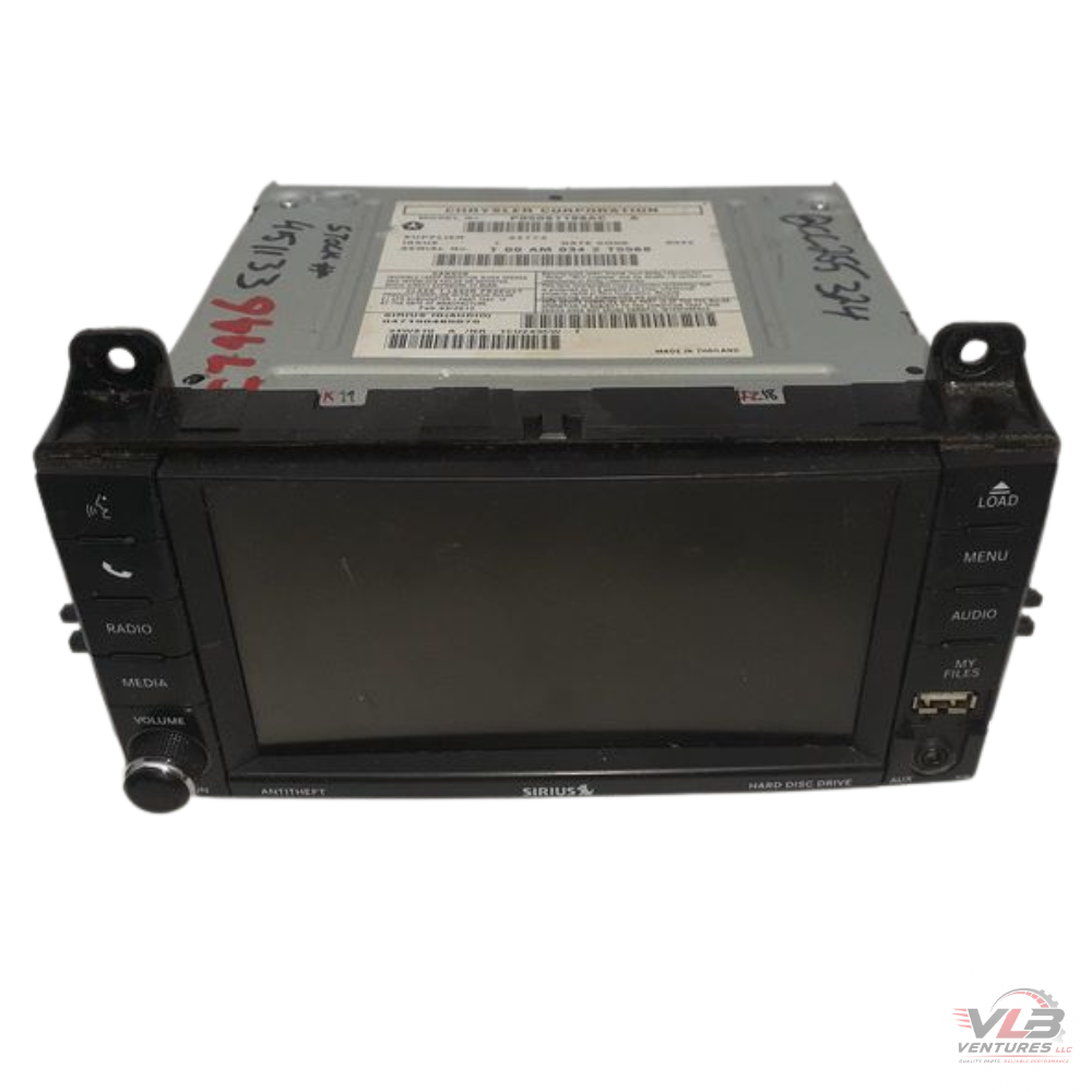 2012 Jeep Grand Cherokee Radio with Navigation Sat CD DVD HDD Face ID RHB OEM — view 1
