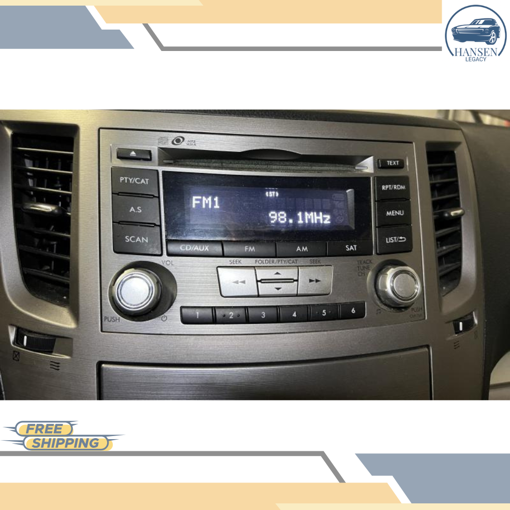 2012–2014 Subaru Legacy AM FM CD Radio Receiver ID CE617U1 Tested 12 13 14 — view 3