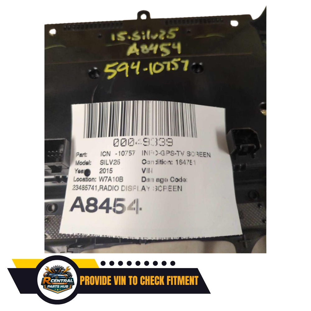 2015–2016 Chevrolet Silverado 1500 2500 Radio Control Panel Screen OEM — view 3