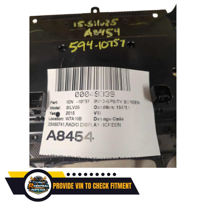 2015–2016 Chevrolet Silverado 1500 2500 Radio Control Panel Screen OEM — view 3