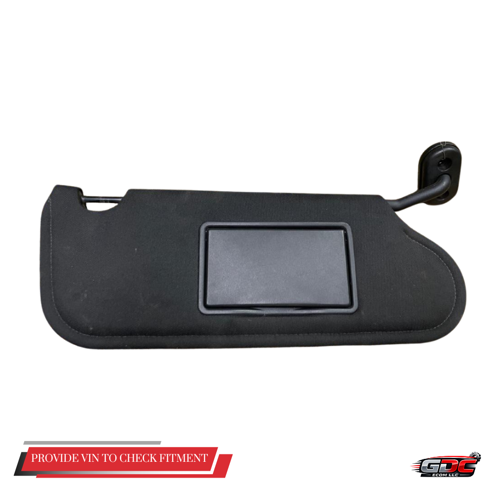 2011–2014 Chrysler 200 RH Passenger Sunvisor Sun Visor with Mirror Black OEM — view 1