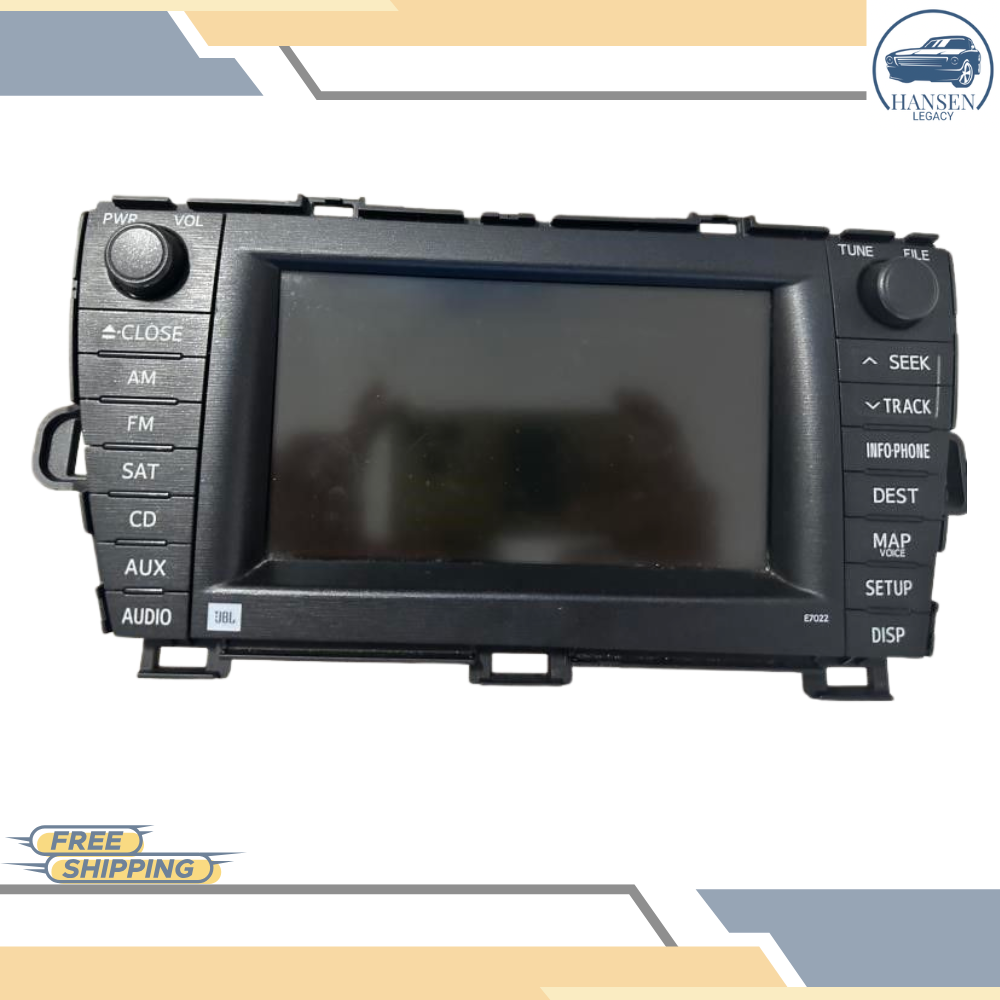 2010–2011 TOYOTA PRIUS DISPLAY SCREEN DASH MOUNTED NAVIGATION SATELLITE E7022 — view 1