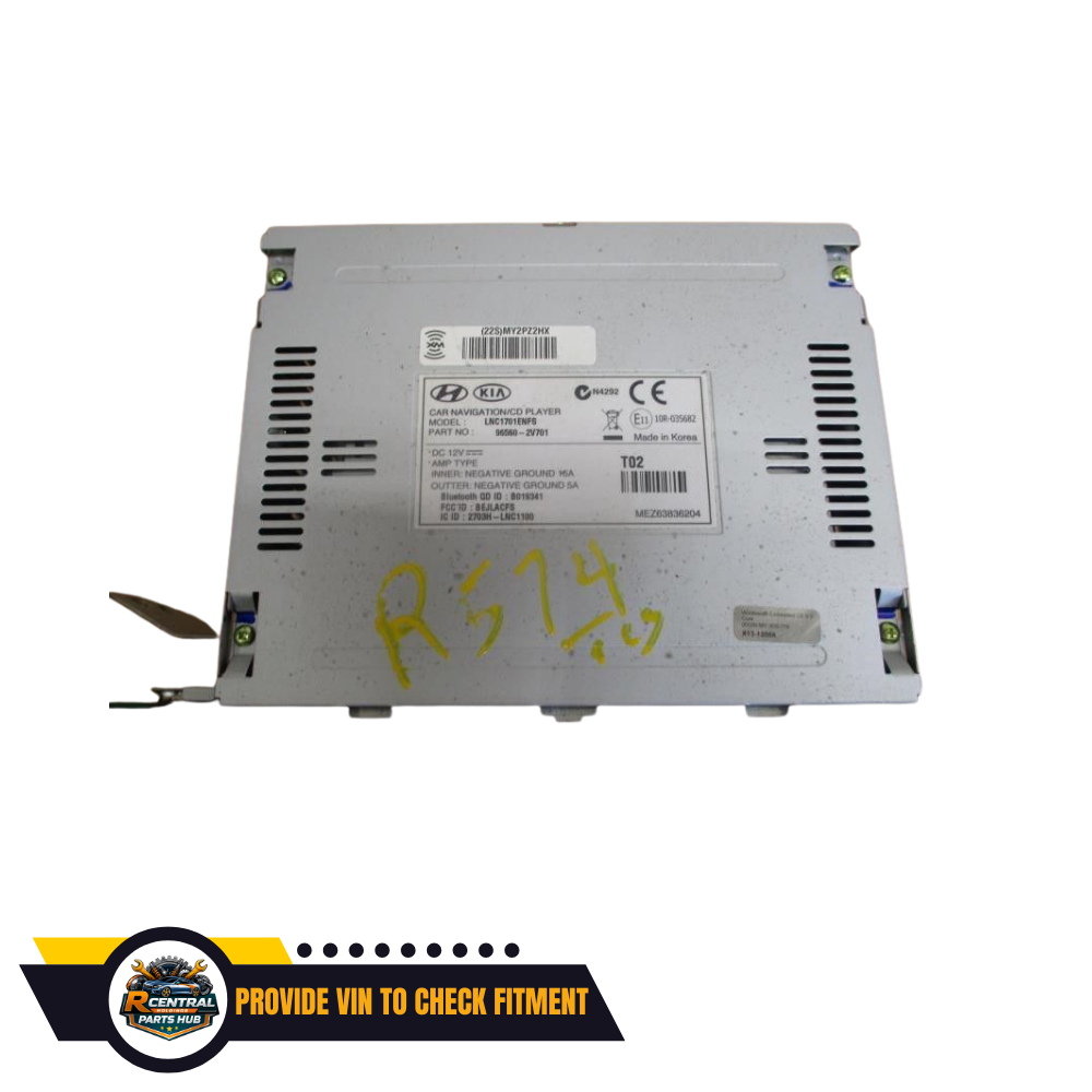 2012–2015 Hyundai Veloster Radio Receiver Display Screen with Navigation — view 3
