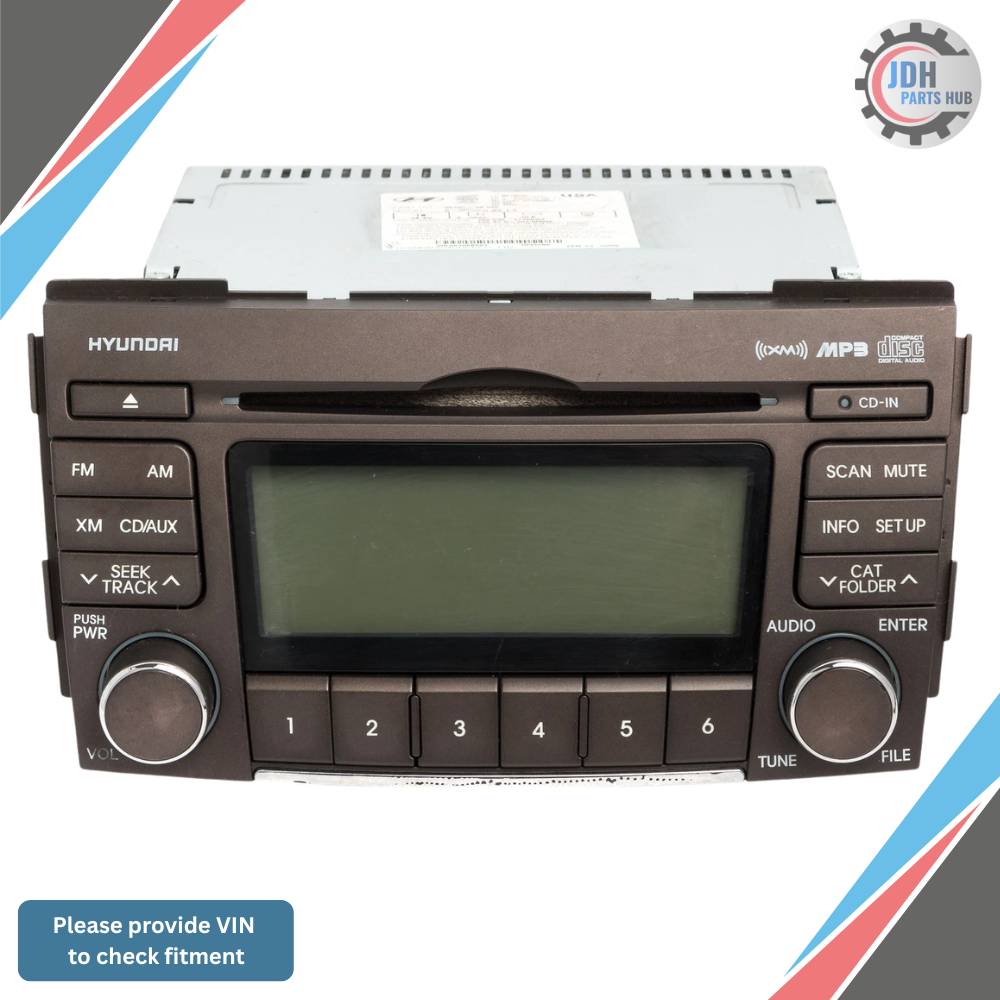 2009–2010 Hyundai Sonata Radio Receiver Display AM FM CD XM OEM — view 1