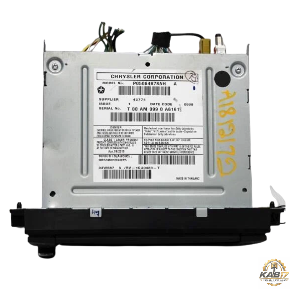 2010–2012 Dodge Ram 2500 3500 Radio AM FM DVD Player Radio Receiver ID RBZ OEM — view 2