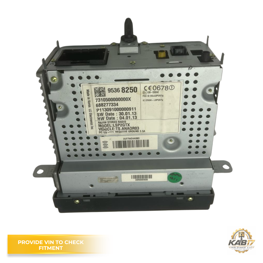 2014 Chevrolet Sonic AM FM MP3 Radio Receiver with Display OEM — view 2