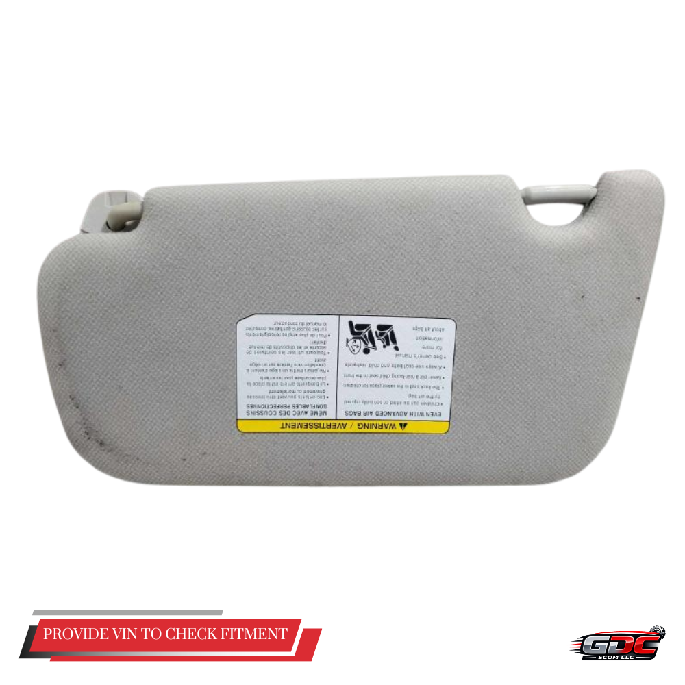 2013–2019 Nissan Sentra RH Passenger Sunvisor with Mirror Gray OEM — view 1