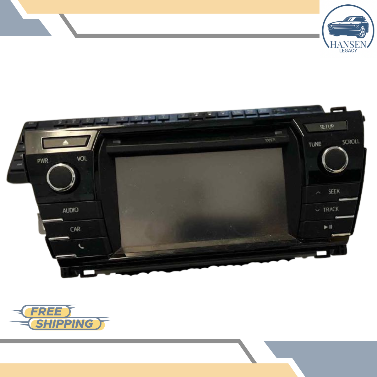 2015–2016 Toyota Corolla Radio Display and Receiver Navigation ID 100571 — view 1