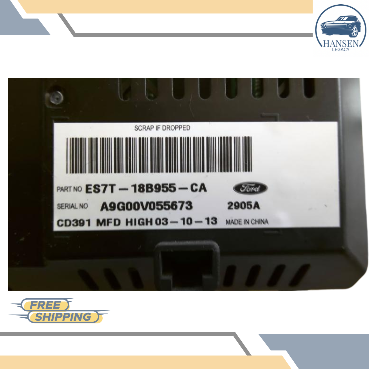 2014–2016 Ford Fusion 4.2" Information Display Screen — view 5