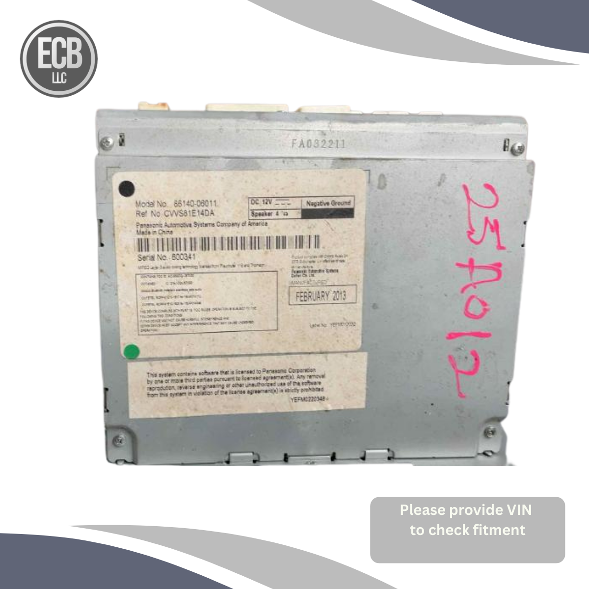 2013–2014 Toyota Camry Radio AM FM CD Player Receiver OEM 57076 — view 4