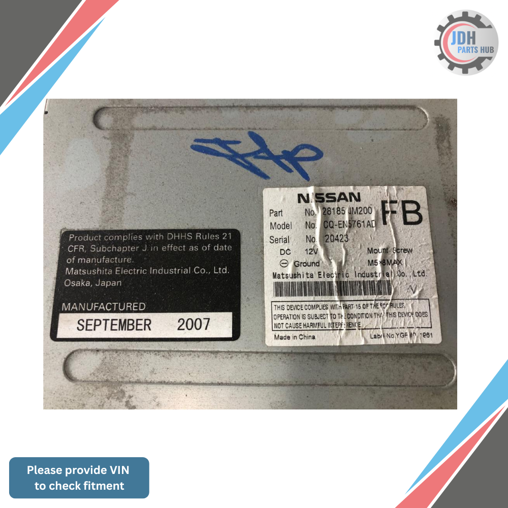 2008–2009 Nissan Rogue Bose 6 CD Radio Receiver OEM — view 3