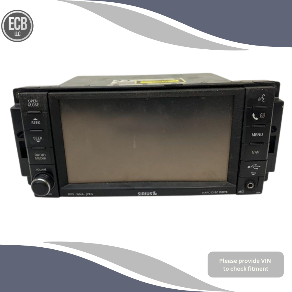 2008–2010 Chrysler Jeep Dodge AM-FM-DVD Radio Display Receiver Satellite Rer OEM — view 1