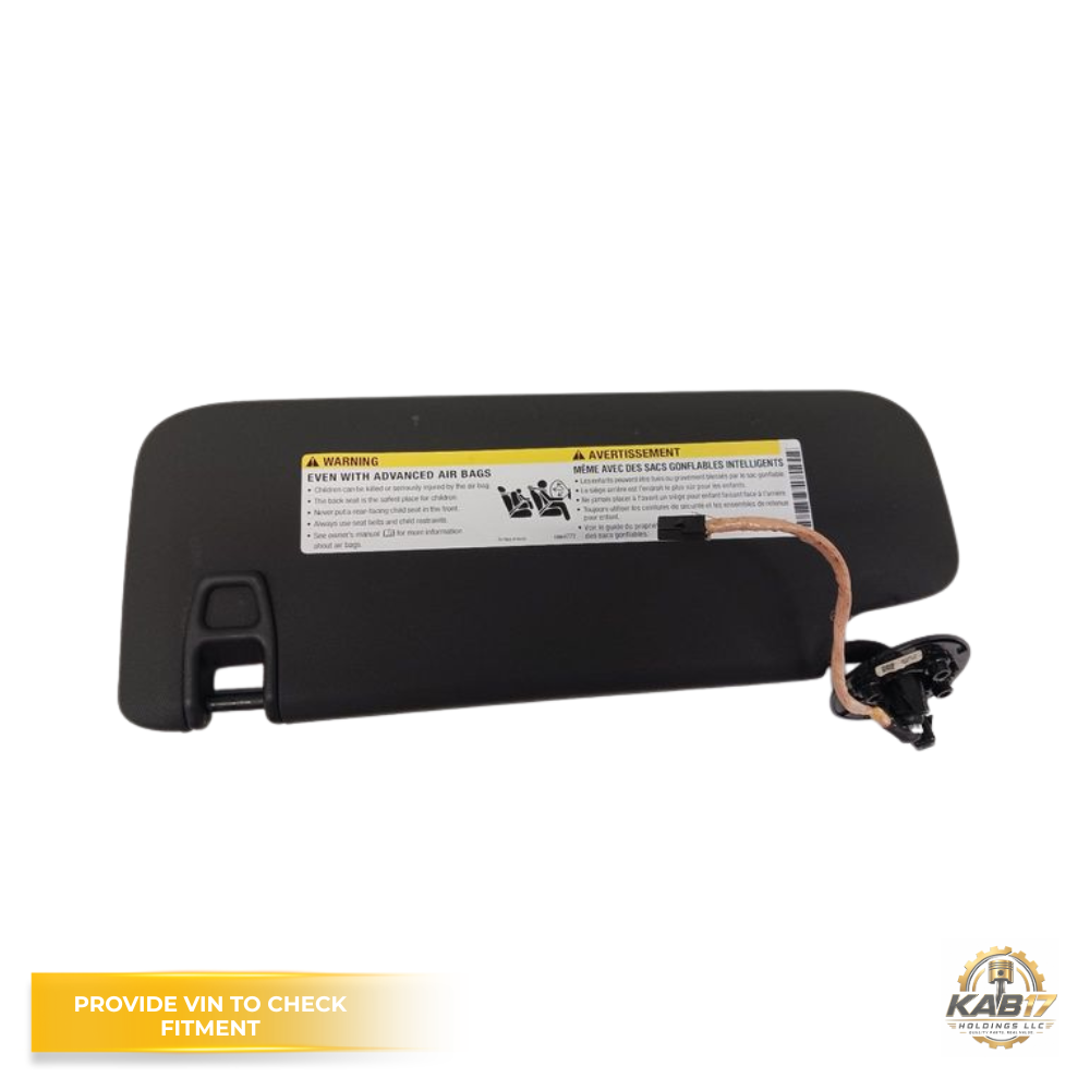 2017–2019 Chevrolet Cruze RH Passenger Sunvisor with Mirror & Light Black OEM — view 2