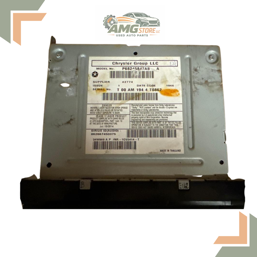 2013–2017 Jeep Compass AM FM Radio Receiver Navigation With Display Screen OEM — view 2