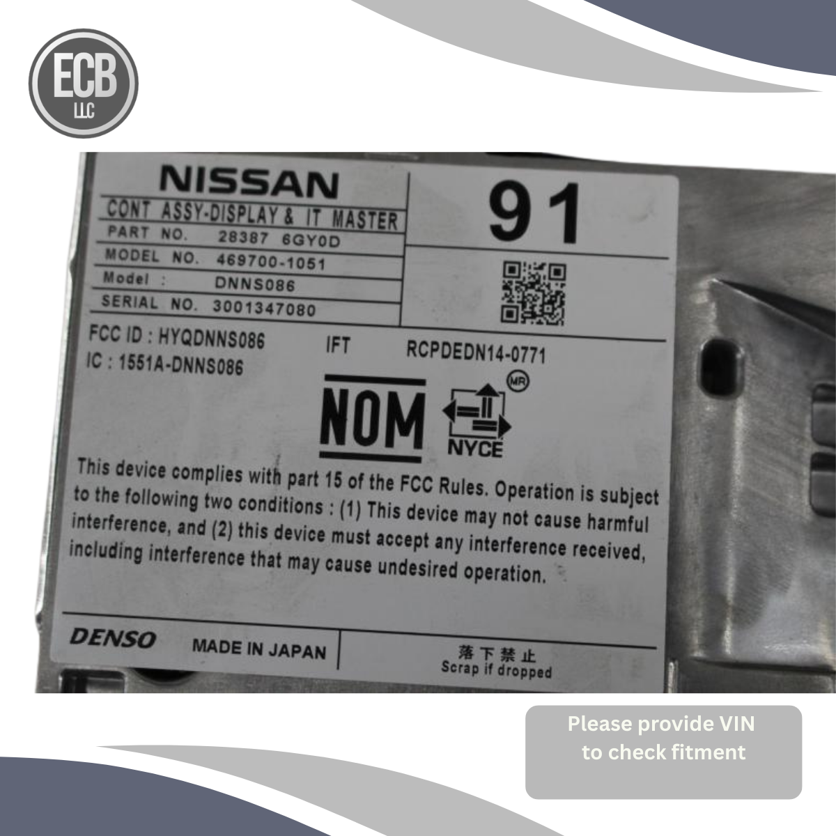 2019–2020 Infiniti QX60 Information Display GPS/TV Screen Nav OEM — view 5