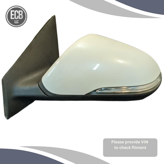 2015–2017 Hyundai Sonata Left Driver Side White Door Mirror Blind Spot — view 1