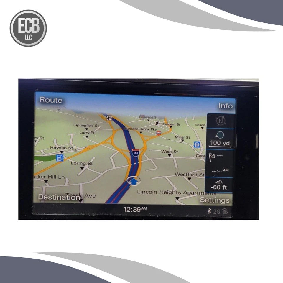 2012–2015 Audi A6 A7 S6 S7 Info GPS TV Screen Display Screen OEM — view 3