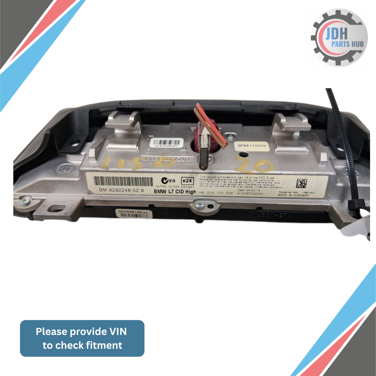 2012–2015 BMW 320i/328i/340i M3 8.8" NAV Display Screen OEM — view 2