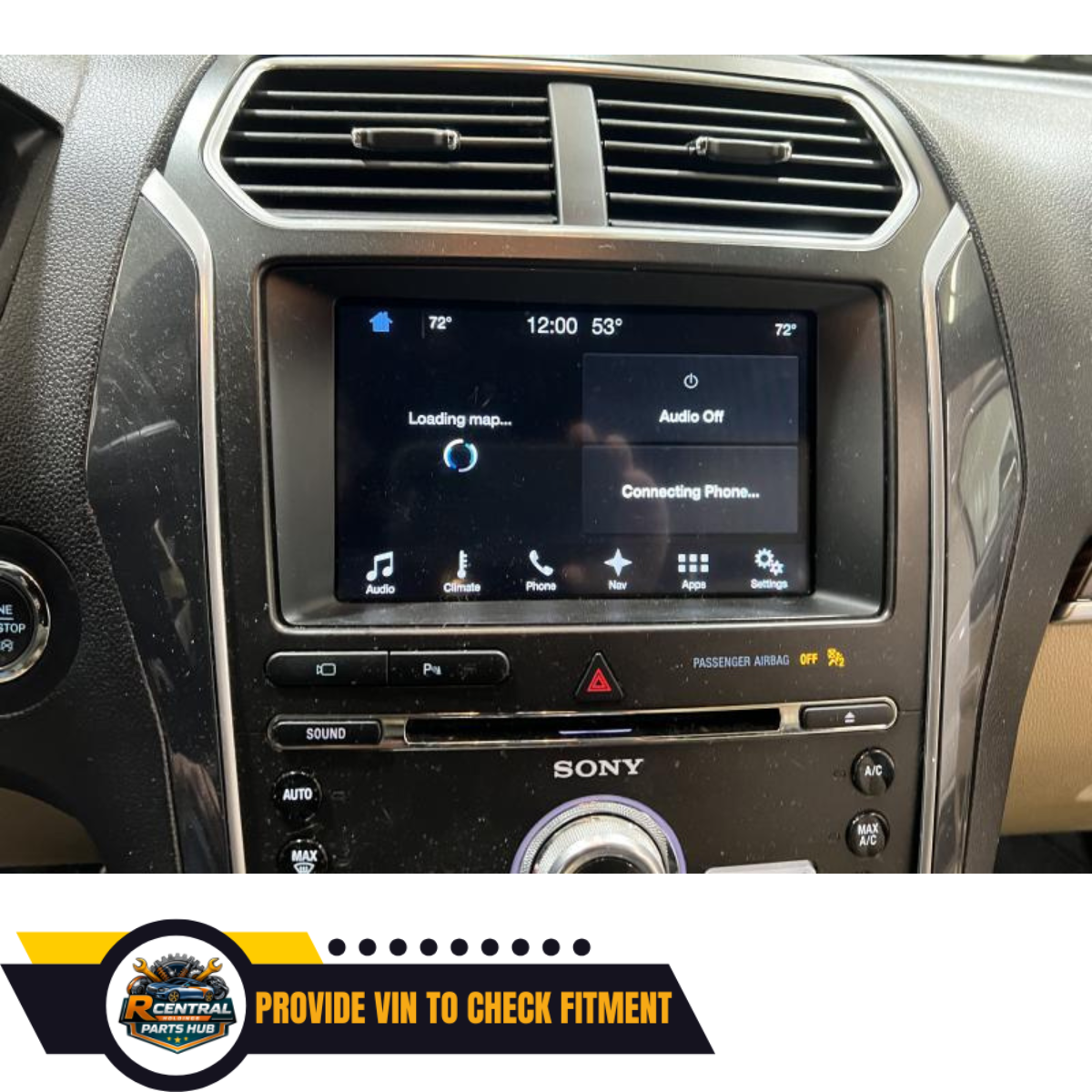2017–2019 Ford Explorer Radio Information 8.0" Display Screen OEM — view 2
