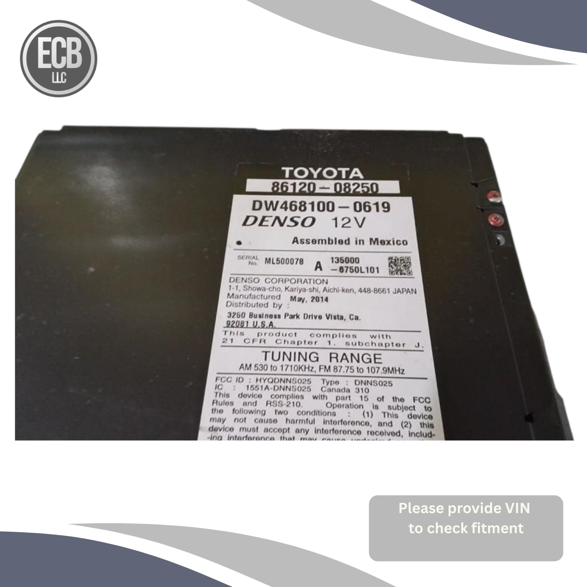 2011–2014 Toyota Sienna Radio Audio Receiver Display Screen Navigation OEM — view 3