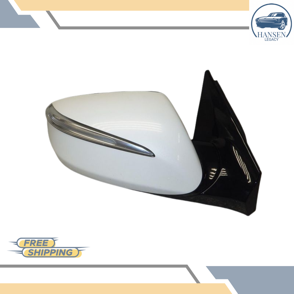 2013–2016 Hyundai Santa Fe Right Passenger Side View Door Mirror Power White OEM — view 1
