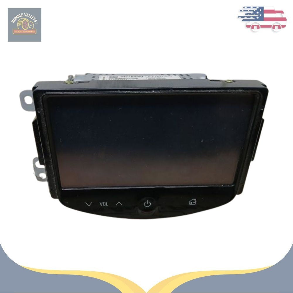 2015–2016 Chevrolet Sonic Radio Receiver Display Screen ID 94518440 — view 1