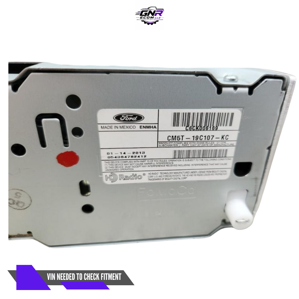 2012–2014 Ford Focus Receiver AM FM SATELLITE RADIO RECEIVER CM5T19C107 KA - KG — view 2