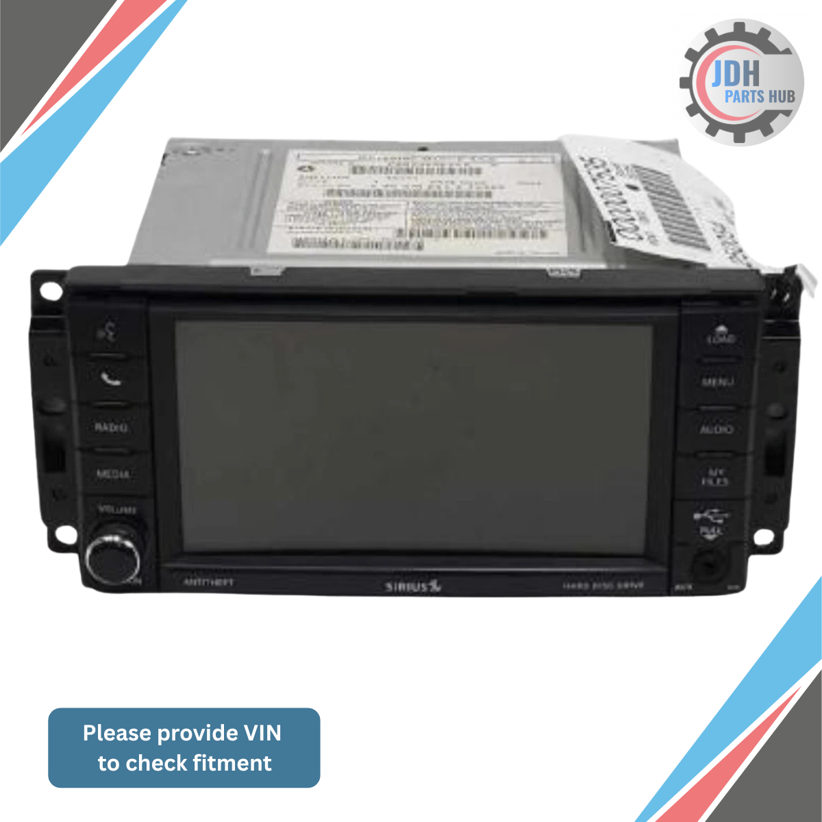 2013–2016 Chrysler Town & Country RHB Radio Nav CD Display Unit OEM — view 1