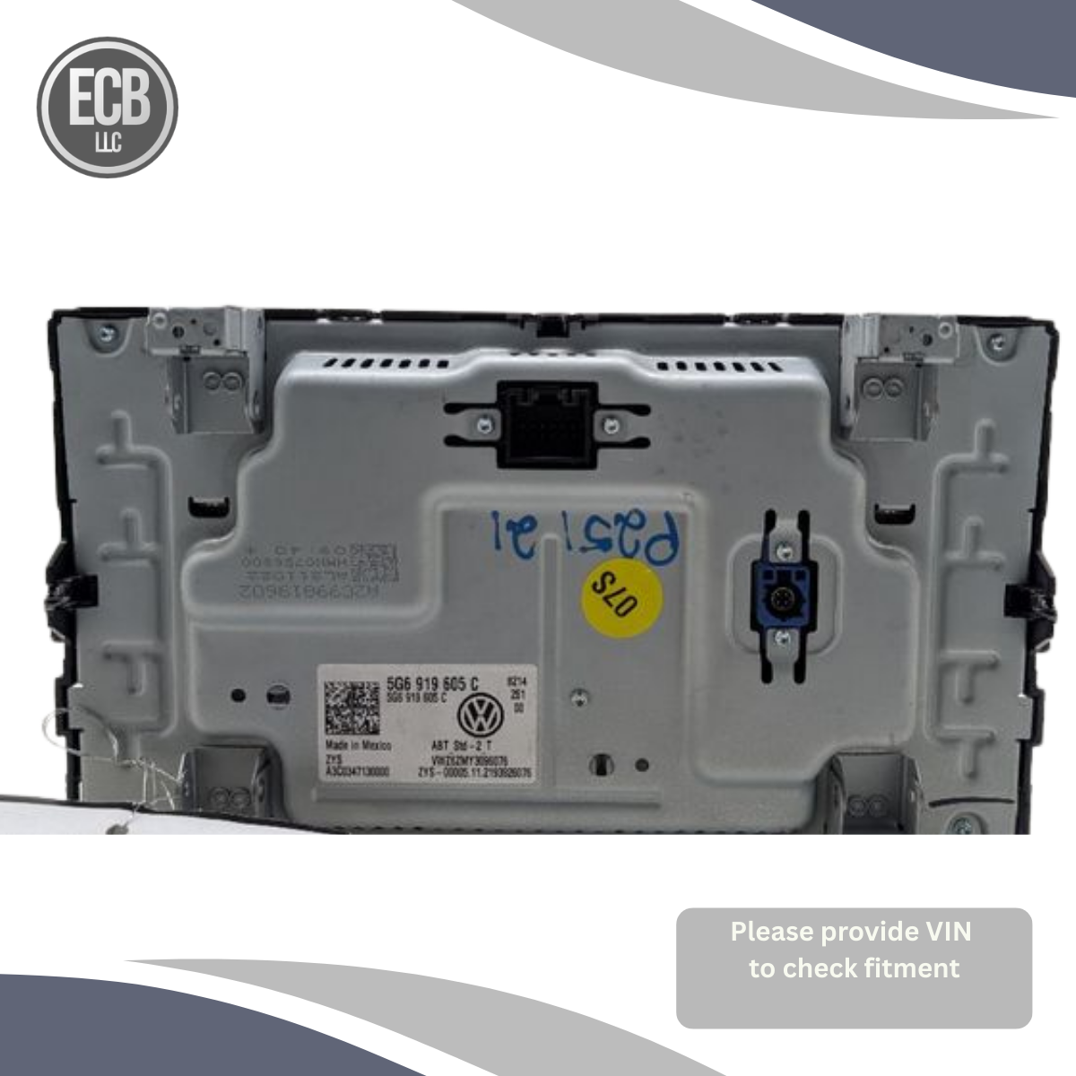 2018–2023 Volkswagen Tiguan Info-GPS-TV 8" Display Screen OEM — view 3
