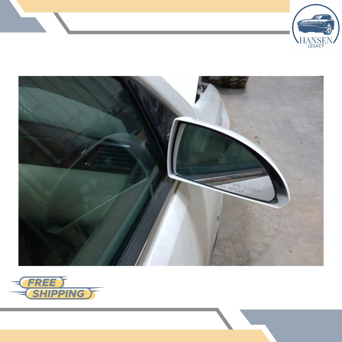 2006–2016 Chevrolet Impala Right Passenger Side View Door Mirror Option DG7 White — view 3