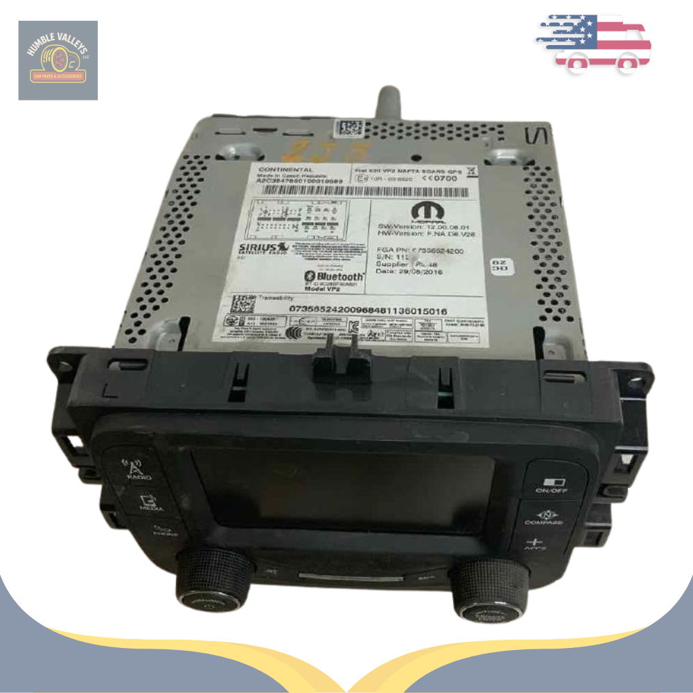 2015–2017 Jeep Renegade AM FM Radio Receiver With Display Screen OEM — view 2