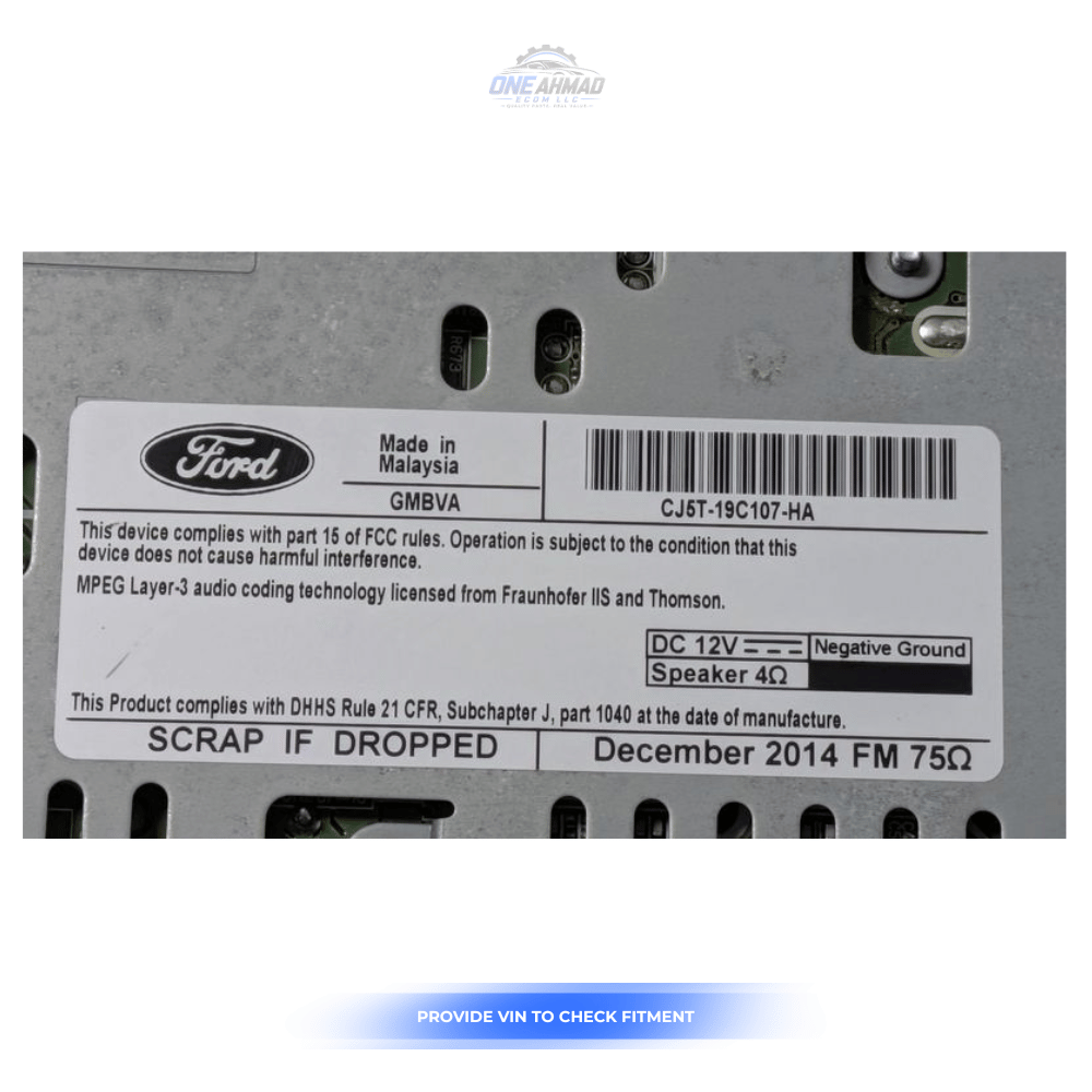 2015–2016 Ford Escape Radio Receiver OEM — view 3