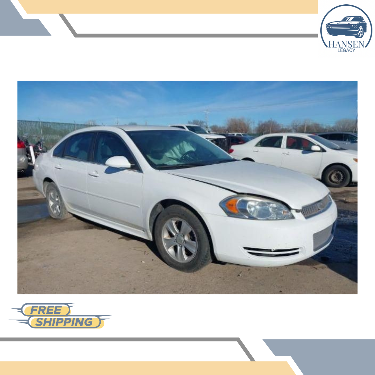 2006–2016 Chevrolet Impala Right Passenger Side View Door Mirror Option DG7 White — view 5